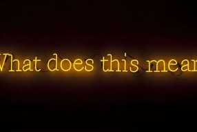 What does this Mean? Installation by Joseph Kosuth © Sprüth-Magers Gallery, London