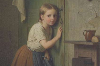 Girl Listening,  Painted by Johann Georg Meyer von Bremen, 1870 © Alamy