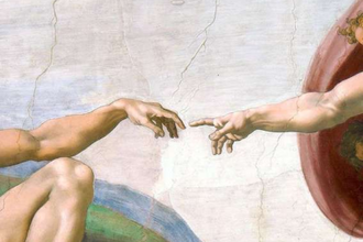 The Creation of Adam (detail), by Michelangelo,  1508-1512, Fresco © Sistine Chapel, Vatican