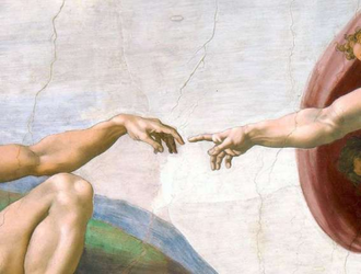 The Creation of Adam (detail), by Michelangelo,  1508-1512, Fresco © Sistine Chapel, Vatican