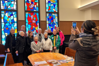 Pax Christi members during their visit to Japan with peace activists and hibakusha.