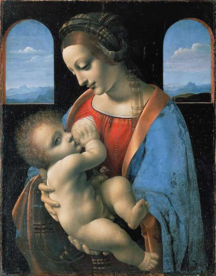 Madonna Litta (Madonna Lactans),  Attributed to Leonardo da Vinci, 1490 © Hermitage Museum, Saint Petersburg