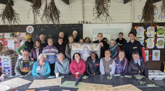 Laudato Si' Animators with Bishop John Arnold during visit to the Laudato Si Centre