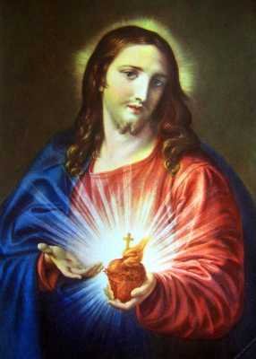 Sacred Heart of Jesus, by Pompeo Batoni,1767. Church of the Gesù, Rome. Wiki image by Lloydbaltazar