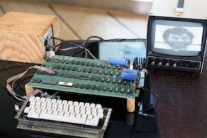 Apple-1 computer, Designed and hand-built by Steve Wozniak and Steve Jobs,1976 © Bonhams New York 22 October 2024, sold for $905,000