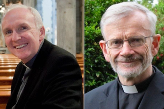 Bishop Brendan Leahy and Bishop Alan McGuckian SJ. Image: CCO archive