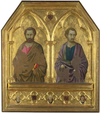 Saints Simon and Thaddeus (Jude),  by Ugolino di Nerio, Painted  1325-1328 © The National Gallery, London