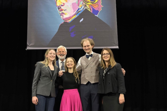 Dominika Mak, Janusz Sikora Sikorski, Aleksandra Swigut Piotr Pawlak and Ewa Sławińska-Dahlig, Director of the Chopin Society in Poland.