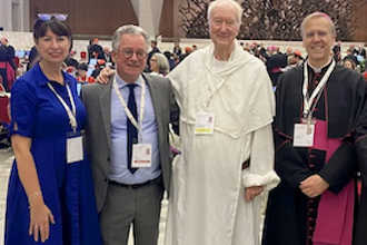 l-r: Dr Anna Rowlands, Austen Ivereigh, Fr Timothy Radcliffe and Bishop Nicholas Hudson