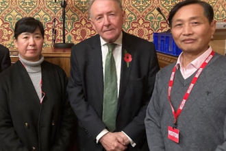 Han Fei and Tian Xin with Lord Alton