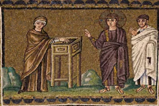 Widow's mite, 6th century mosaic © Basilica of Sant'Apollinare Nuovo, Ravenna