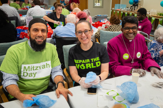 Imam Asim Hafiz, Rabbi Charley Baginksy and Bishop of Edmonton at Hammerson House - picture by Yakir Zur.jpg