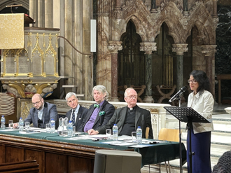 Dr Matthew Doré, Prof Julian Hughes, Prof David Albert Jones, Fr Chris Vipers and Dr Karen Luis