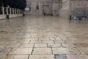 Deserted - Manger Square by Church of Nativity in Bethlehem.