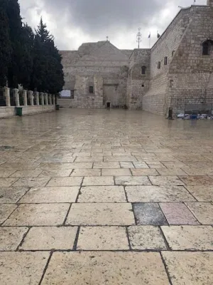 Deserted - Manger Square by Church of Nativity in Bethlehem.