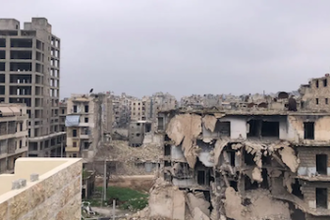 Destruction of homes in Aleppo February 2024