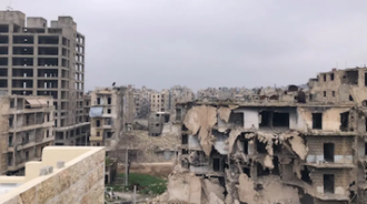 Destruction of homes in Aleppo February 2024