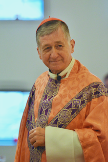 Cardinal Cupich at St John Vianney College Seminary, 14/03/21 Wiki Image: MTF-GR