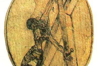 The Crucifixion,  by Saint John of the Cross,  1572 © Convento de la Encarnación, Avila, Spain