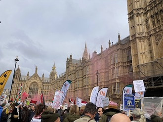 Jewish Bloc outside Parliament. Image ICAHD