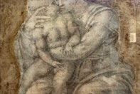 Michelangelo drawing, Virgin and Child. Image A Abram