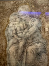 Michelangelo drawing, Virgin and Child. Image A Abram