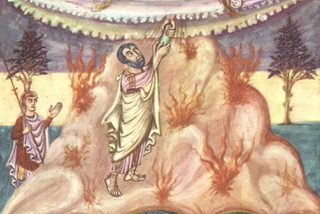 O Adonai Moses receives the law - detail