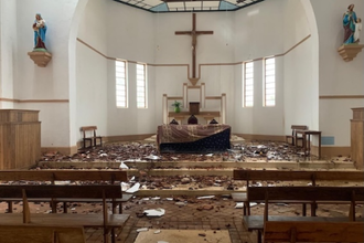 Church damaged by Cyclone Chido in Cabo Delgado, Mozambique. © ACN