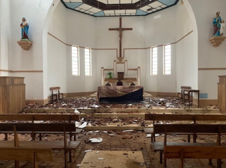 Church damaged by Cyclone Chido in Cabo Delgado, Mozambique. © ACN