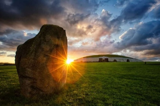 Newgrange, grand passage tomb, Co Meath Ireland, built during the Neolithic Period, around 3200 BC © Photo by Brian Morrison courtesy of Tourism Ireland