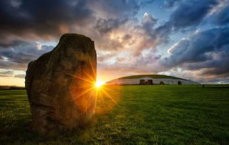 Newgrange, grand passage tomb, Co Meath Ireland, built during the Neolithic Period, around 3200 BC © Photo by Brian Morrison courtesy of Tourism Ireland