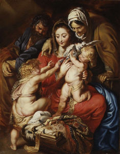 The Holy Family with Saint Elizabeth, Saint John, and a Dove, by Peter Paul Rubens, 1608-9,  © Metropolitan Museum of Art, New York