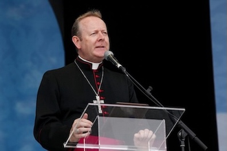 Archbishop Martin addressing Ninth World Meeting of Families, Dublin August 2018 (CCO archive)