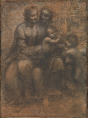 The Virgin and Child with St Anne and the Infant St John, Leonardo Da Vinci ('The Burlington House Cartoon')