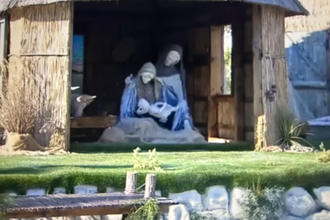 Nativity  scene in St Peter's Square