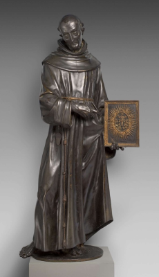 Saint Bernardino of Siena, scupture by Fulvio Signorini, Bronze and gilt-bronze, 1600 © Metropolitan Museum of Art, New York