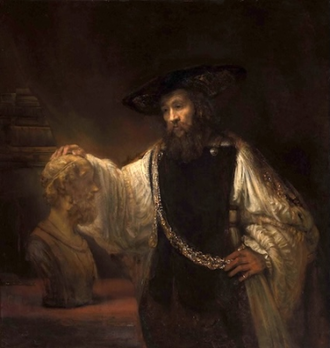 Aristotle with a Bust of Homer,  by Rembrandt, 1653 © Metropolitan Museum of Art, New York