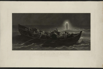 A night on the Sea of Galilee, after painting by Charles Jalabert,  engraved by Emily Sartain, Philadelphia, 1920  © Alamy