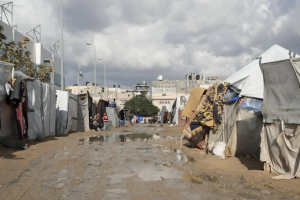 Winter rains in Gaza have deepened the struggles of vulnerable communities. Photo: WHO