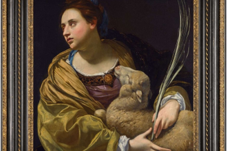 Saint Agnes, by Simon Vouet, 1626 © Sotheby's London, 8 December 2021, lot 16, sold £378,000