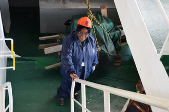 First person to visit  abandoned crew: Margaret Masibo, Stella Maris chaplain in Mombasa, Kenya