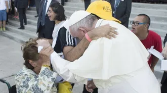 Pope greets the sick during 2019 visit to Chile