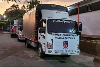 Lorry brings aid provided by Cúcuta diocese