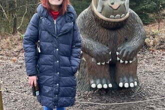 Chloe-Mairead with the Gruffalo