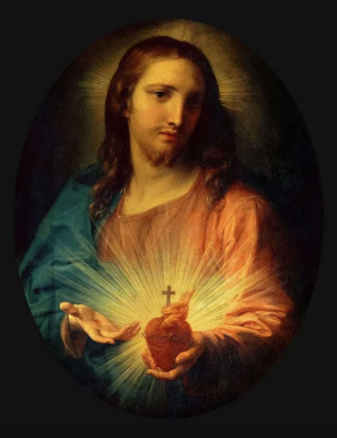 Sacred Heart of Jesus by Pompeo Batoni © Church of the Gesù, Rome