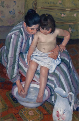 The Child's Bath by Mary Cassatt, 1893, oil on canvas © The Art Institute of Chicago