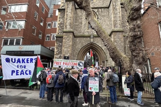 Preparing for the march at St Matthew's church