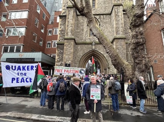 Preparing for the march at St Matthew's church