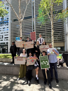 Participants in monthly vigil for refugees outside the Home Office