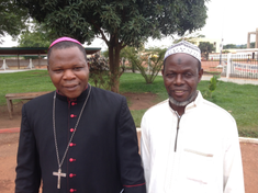 Cardinal Nzapalainga and the late Imam Oumar Kobine Layama, during 2014 meeting  © ACN